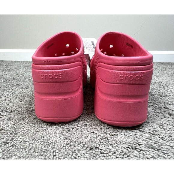 NWT Crocs Siren Clog Pink Crush Platform High Heel Women Size 12 Barbie Hot Pink - Picture 6 of 10